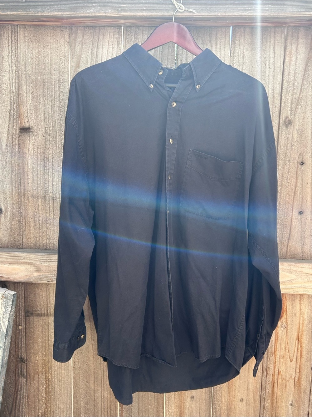 GANT vintage Y2K Black Button-Down Men's Shirt - Comfortable Everyday Style XL